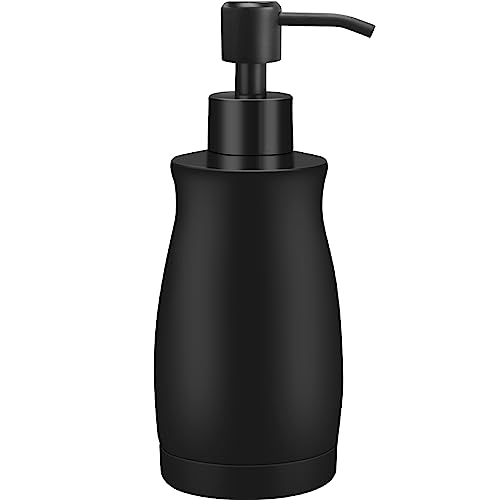 ARKTEK Matte Black Soap Dispenser Stainless Steel 13.5 OZ - Liquid Hand Lotion Dispenser Decor Refillable Dishwashing Soap Dispenser for Kitchen Bathroom Countertops Farmhouse College Dorm - Image 1