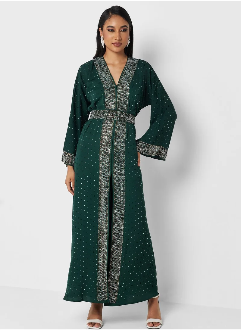 Khizana Embellished Detail Abaya With Inner