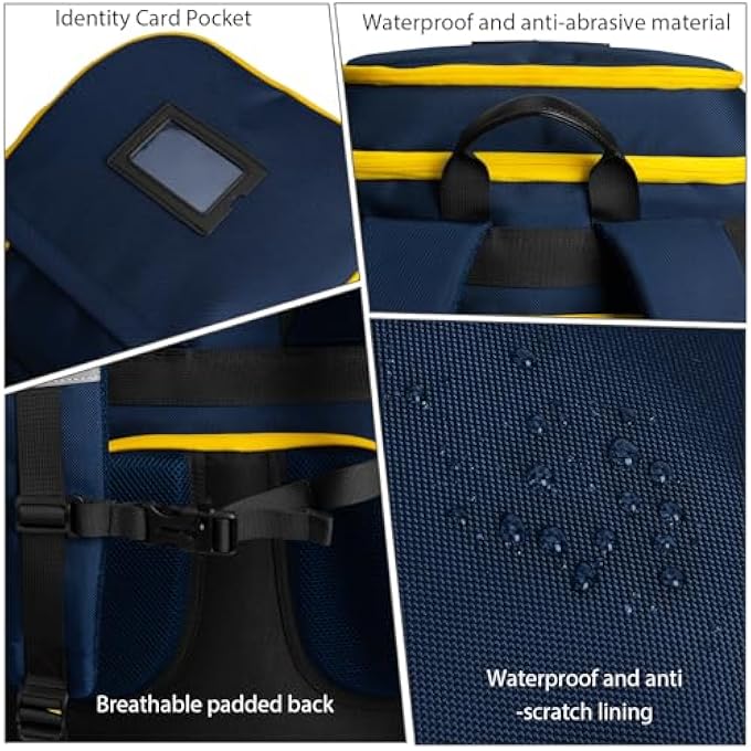 HPHOPE Ski Boot Bag with Helmet Compartment Ski Bag Ski Backpack with Helmet Bag Ski Bag Ice Skate Bag for Ski Helmet Ski Boots Ice Skates Snowboard Backpack Hiking Camping Climbing 70L - Image 2
