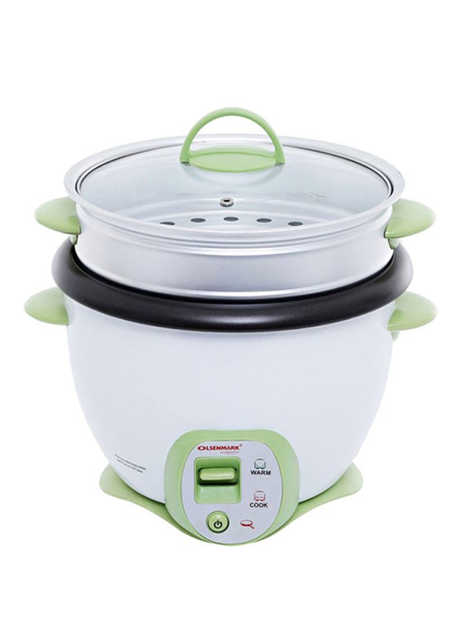 Olsenmark Rice Cooker 1.8 L 650 W OMRC2117 White/Green - Image 1