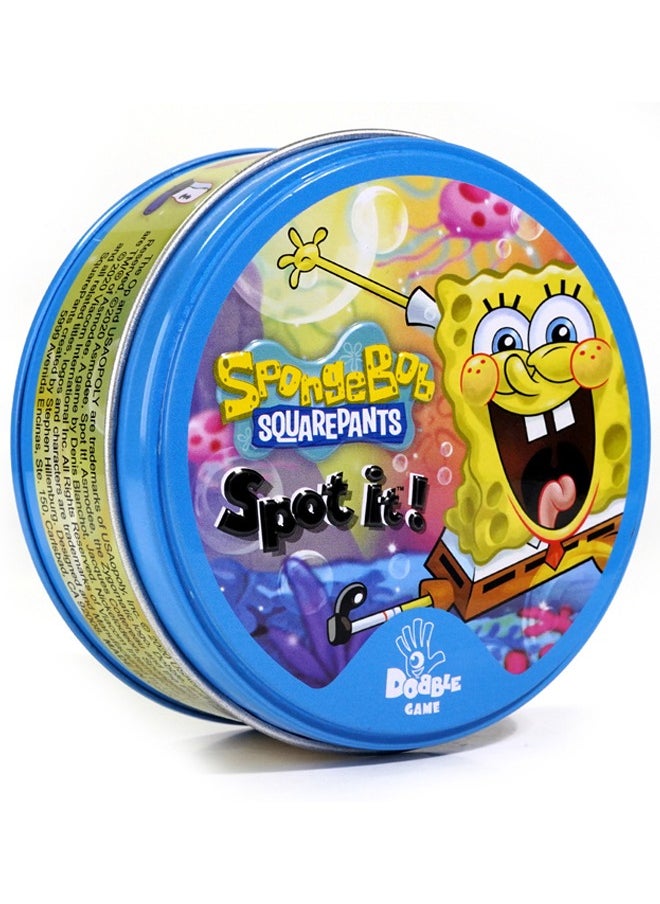 DOBBLE - Spot It! Spongebob Card Game, Matching Game, Fun Kids Game for Family Game Night, Travel Game for Kids, Great Gift for Kids, Average Playtime 15 Minutes - Image 1