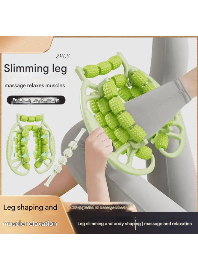 NIBEMINENT 29 Roller Leg Massager - Ring-shaped Clip Massager for Calf Muscle Relief, Thigh Slimming & Leg Beauty Enhancement set - Image 1
