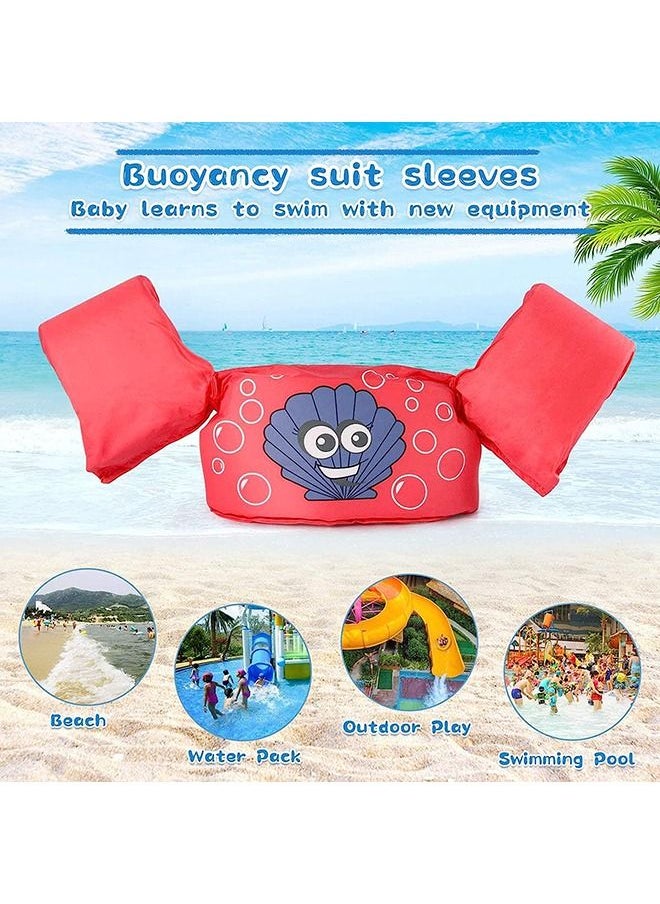 YelaJoy - Swimming Float Vest,  Arm Bands Kids Swim Vest with Shoulder Harness Baby Floats Swimming Training Jacket for Girls and Boys 2-7 Year Old to Swim - Image 1