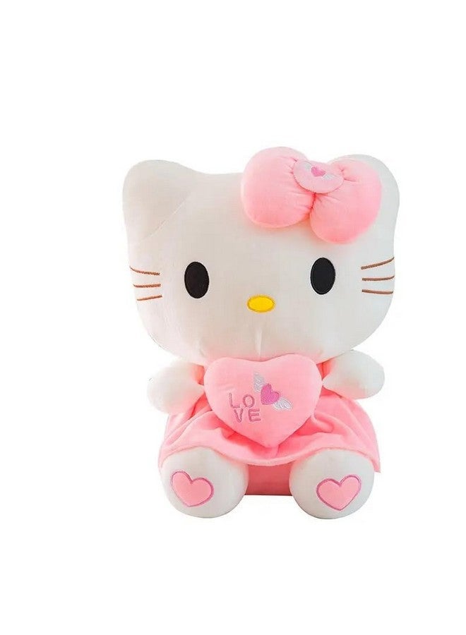AVSHUB Soft Toys Kitti for Kids Animal Cute Lovely Cartoon Lovable Huggable Birthday Gift Babies for New Born, Girls, Boy, Home Decor (White Pink) 11Buy24-Kitti-20cm - Image 2
