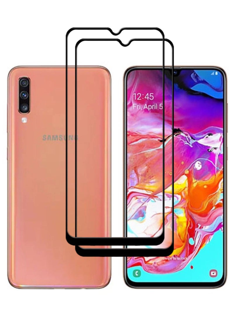 ACLIX 2 Pieces Antistatic ESD Dustproof Premium Quality High Definition Tempered Glass Screen Protector Designed For Samsung Galaxy A70 - Image 1