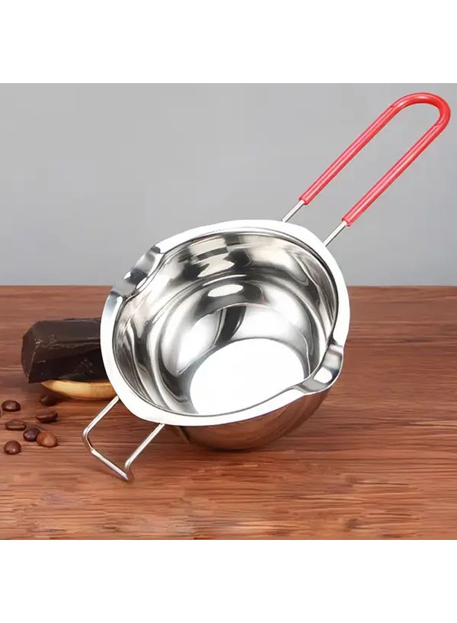 1 Pcs Stainless Steel Chocolate Melting Pot Butter Warmer Multi Use For Chocolate Butter Wax Milk Oil No Electricity Needed Durable Easy Clean Kitchen Tool For Home Restaurant Baking Accessories Polished Finish Handle Equipped Sturdy Construction DIY Crafters - Image 2