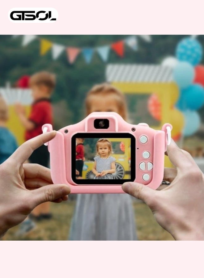 GTSOL Kids Digital Camera for Girls and Boys with 1080P HD Video, 8MP Dual Lens, 2.0” Screen, Cute Cat Design, Selfie Mode, Fun Filters, Photo Frames, Games, Rechargeable, Shockproof Toy Camera – Perfect Birthday Gift for Children Ages 3-10 – Pink  - Image 3