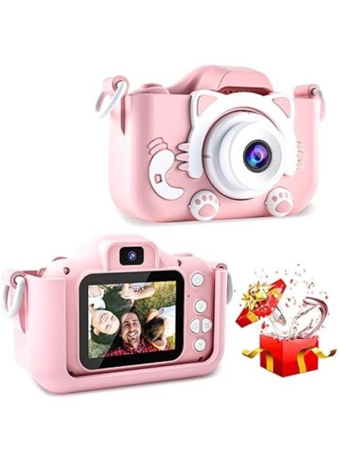 GTSOL Kids Digital Camera for Girls and Boys with 1080P HD Video, 8MP Dual Lens, 2.0” Screen, Cute Cat Design, Selfie Mode, Fun Filters, Photo Frames, Games, Rechargeable, Shockproof Toy Camera – Perfect Birthday Gift for Children Ages 3-10 – Pink - Image 2