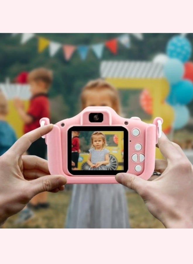 GTSOL Kids Digital Camera for Girls and Boys with 1080P HD Video, 8MP Dual Lens, 2.0” Screen, Cute Cat Design, Selfie Mode, Fun Filters, Photo Frames, Games, Rechargeable, Shockproof Toy Camera – Perfect Birthday Gift for Children Ages 3-10 – Pink - Image 3