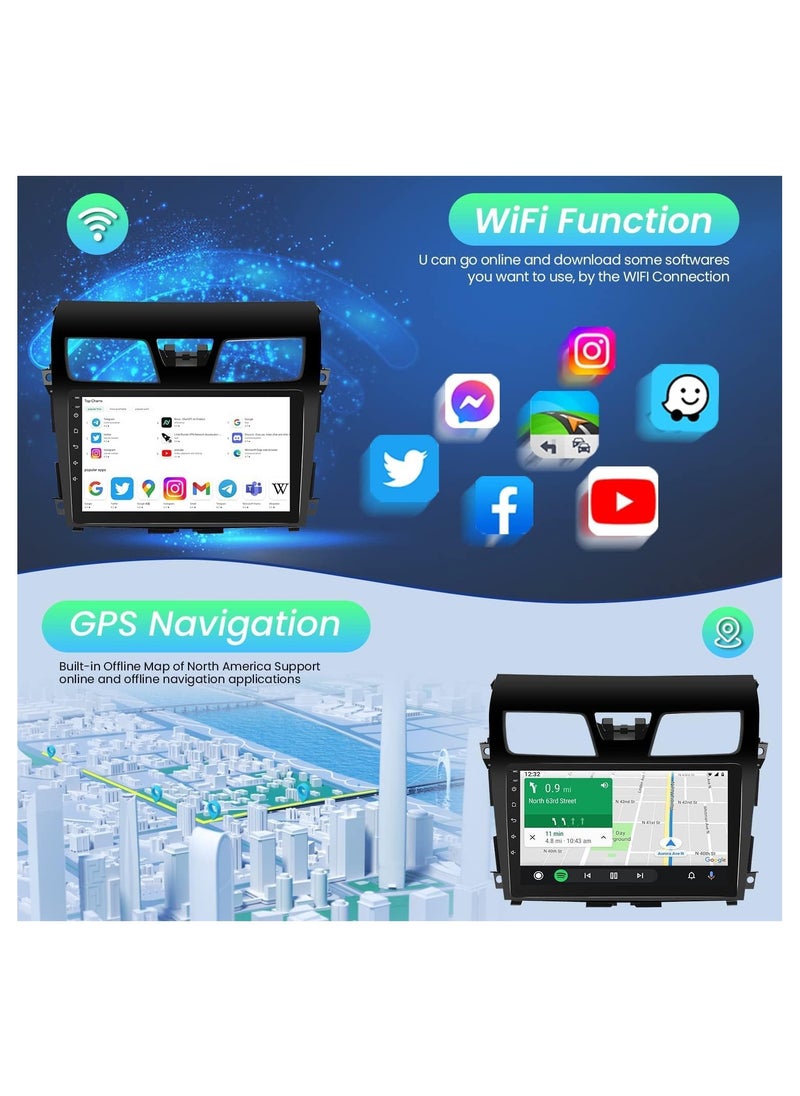 SHEZA STAR Android Car Stereo for Nissan Altima 2013 2014 2015 2016 2017 2018 1GB RAM 32GB ROM MirrorLink WiFi BT, 10 Inch 2.5D IPS Touch Screen with Backup Camera Included  - Image 4