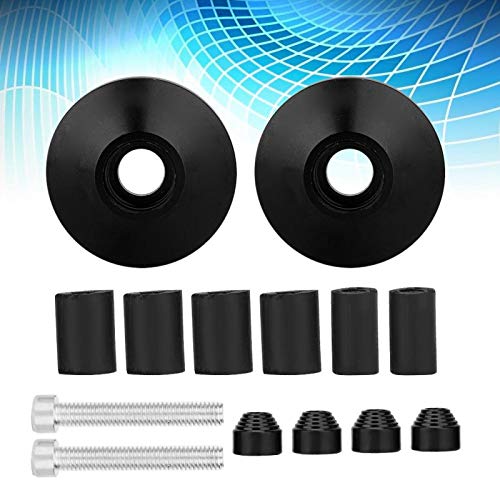 Acouto for motorcycle 1 inch handlebars end 1 inch Handlebar End Universal CNC Aluminum Alloy Motorcycle Handlebar Handle Bar End Accessory 1 Pair (black) - Image 4