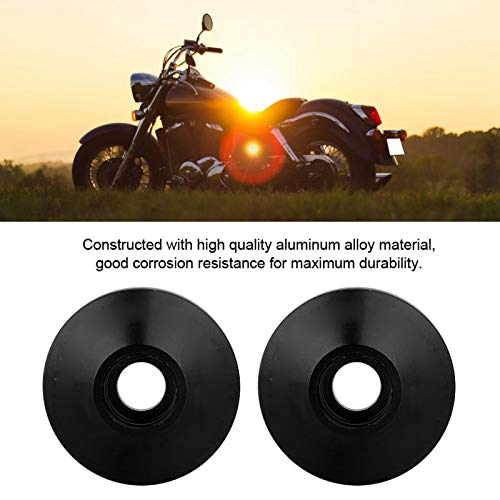 Acouto for motorcycle 1 inch handlebars end 1 inch Handlebar End Universal CNC Aluminum Alloy Motorcycle Handlebar Handle Bar End Accessory 1 Pair (black) - Image 3