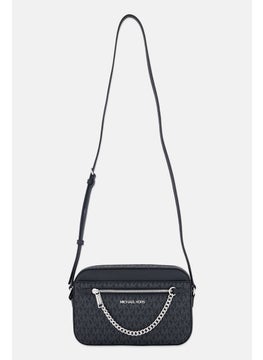 Michael Kors Women Brand Logo Cross Body Bag 18 H x 25 L x 7 W cm, Black/Grey  - Image 1
