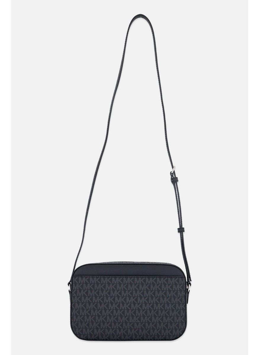 Michael Kors Women Brand Logo Cross Body Bag 18 H x 25 L x 7 W cm, Black/Grey  - Image 3