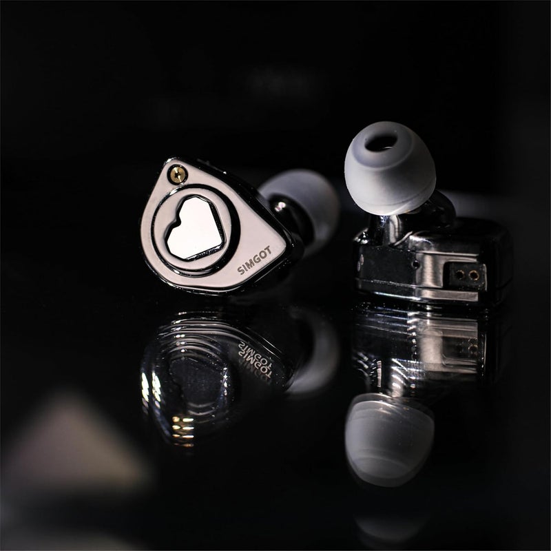 Linsoul SIMGOT EW300 مع محرك هجين 1DD+1Planar+1PZT، مراقب داخل الأذن، سماعات أذن سلكية IEM، سماعات ألعاب مع فوهات قابلة للفصل، كابل IEM مطلي بالفضة OFC لعشاق الموسيقى والموسيقيين (EW300 Standard) - Image 5