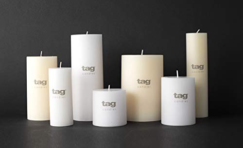 tag Chapel 4X6 Ivory Pillar Paraffin Wax Candle Unscented Drip-Free Long Burning 130 Hours for Home Decor Wedding Parties 4x6 Ivory - Image 4