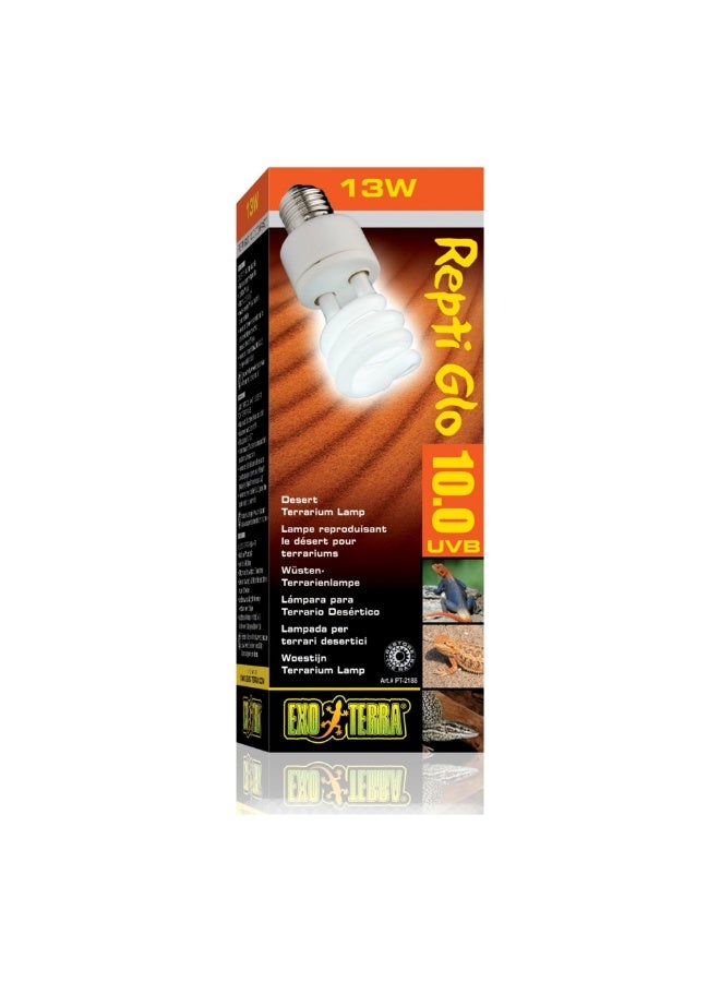 Exo Terra Reptile UVB150 Compact 13W Desert Terrarium Bulb, High UVB & UVA Lamp, Effective up to 50 cm, PT2188 - Image 2