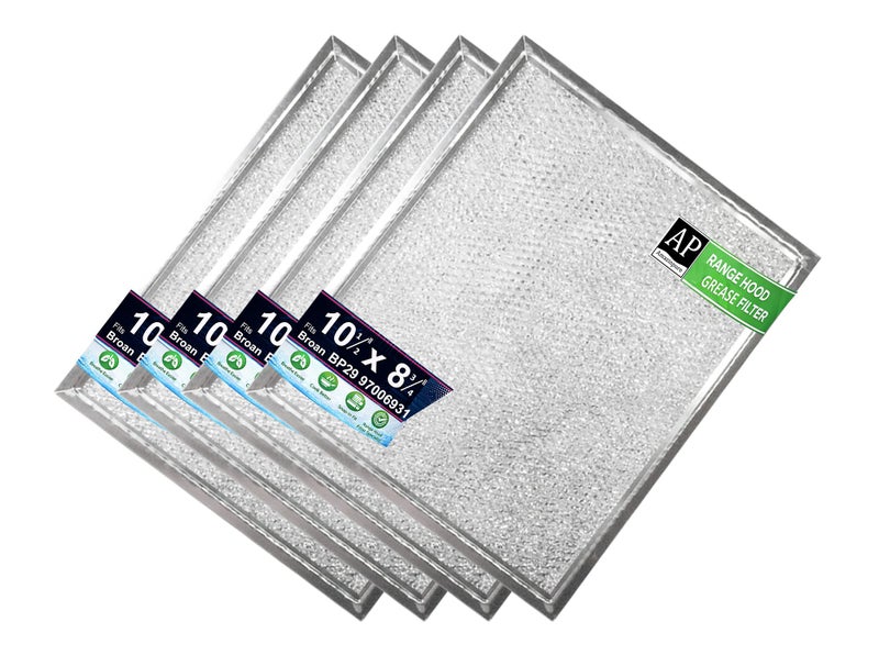 Amazinpure 4X Stove Hood Vent Filter 10.5" x 8.75" 97006931 Compatible with Broan Range Hood Filter Replacement BP29 - Fit's Nutone Kitchen Exhaust Fan - Blocks Grease & Filters Over Oven Air - Image 1