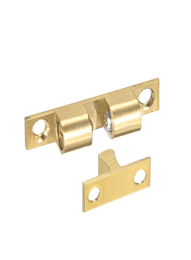 Sydien 42mm/1.65 inch Solid Brass Furniture Cabinet Closet Dual Ball Tension Roller Catch Latch Pack of 4 - Image 2