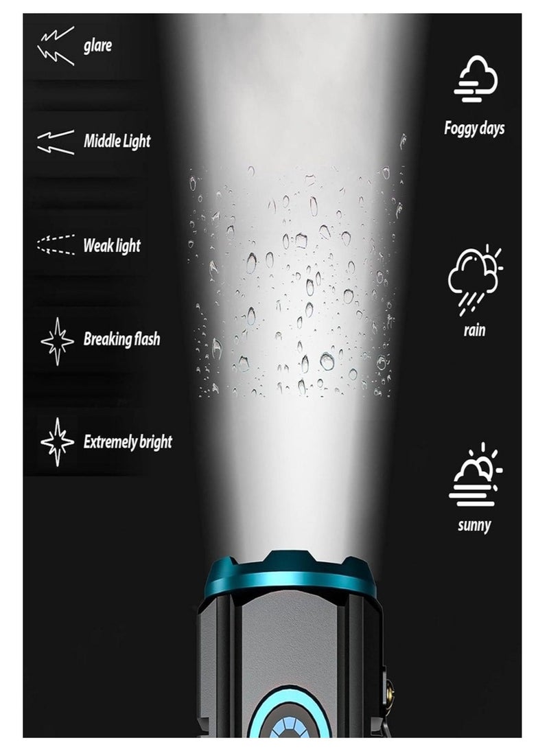 Magnetic Mini Flashlight with 5 Light Modes and Rechargeable - Waterproof LED Flashlight for Hiking and Camping Outdoors - Image 4