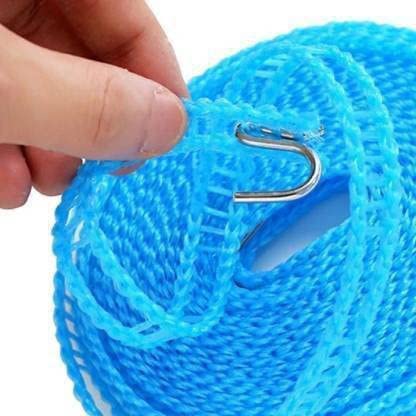 PERPART 5 Meters Windproof AntiSlip Clothes Washing Line Drying Nylon Rope with Hooks Multicolor - Image 2
