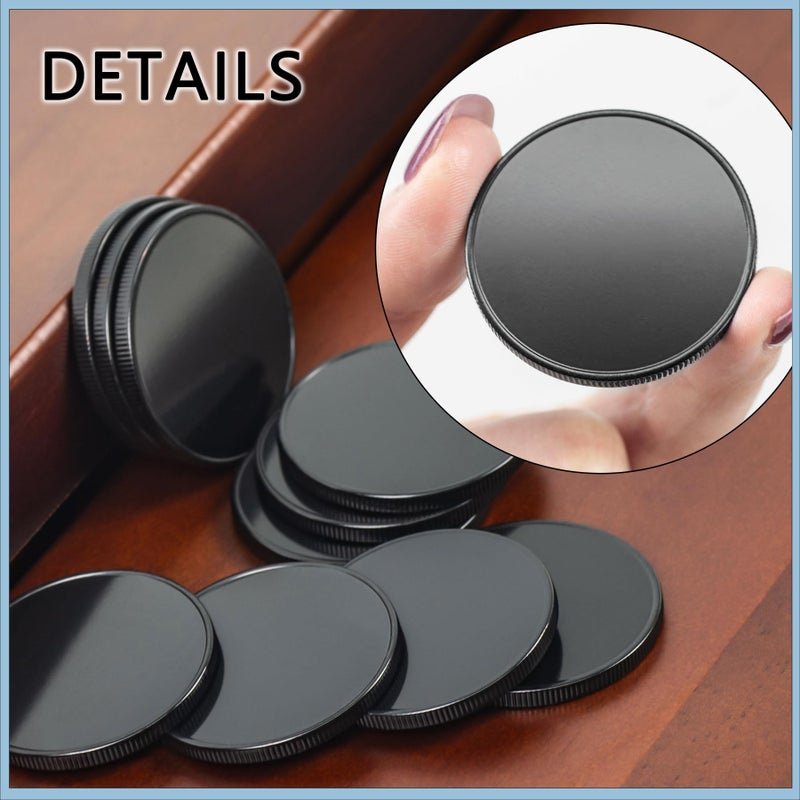 SINBRLAI 10pcs Blank Challenge Coins, Black 40mm Engraving Blanks Coins, Suitable for Laser Engraving, Metal Stamping, and DIY Hand Engraving, Supports Color Printing, Includes Acrylic Protective Case - Image 3