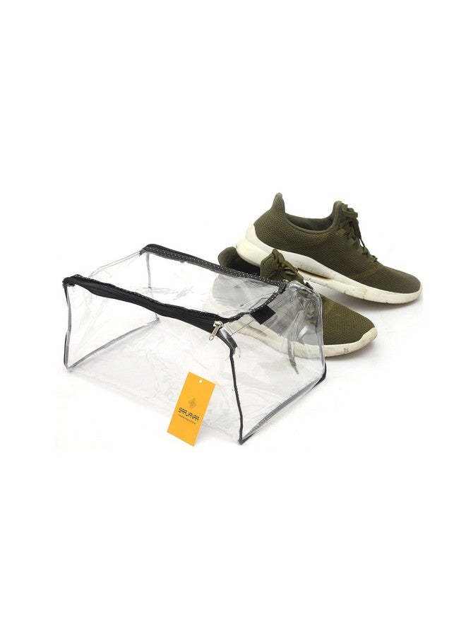SRAJANAA Srajanaa Transparent Waterproof Multiutility Portable Dustproof Shoe Storage Organisers Pouch Bag/Cover | Durable Waterproof Shoe Storage for Travel, Closet, and Home Organization (Set of 10) - Image 2