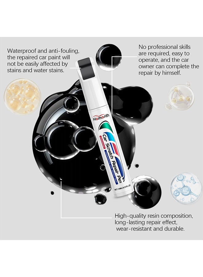 Homonth Touch Up Paint For Cars, Automotive Paint, 2 in 1 Car Touch Up Paint Erase Car Scratches Pen For Vehicles, Quick And Easy To Repair Universal Car Paint (Black)  - Image 4