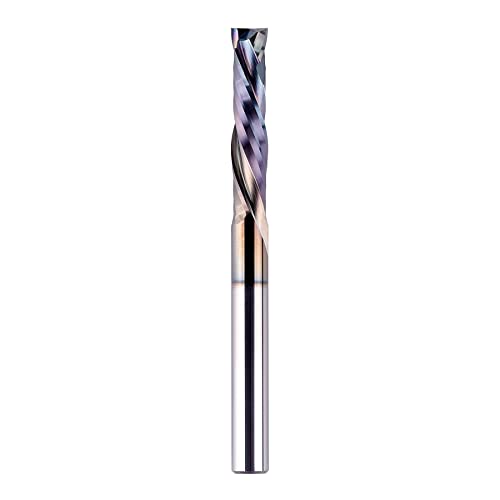 SpeTool UP&Down Compression Bit 1/4" Shank,1-1/4Inch Cutting Length 3 Inch OVL,Carbide Spiral Router Bits CNC End Mill with TAC Extra Long Life Coating for Wood Carving - Image 1
