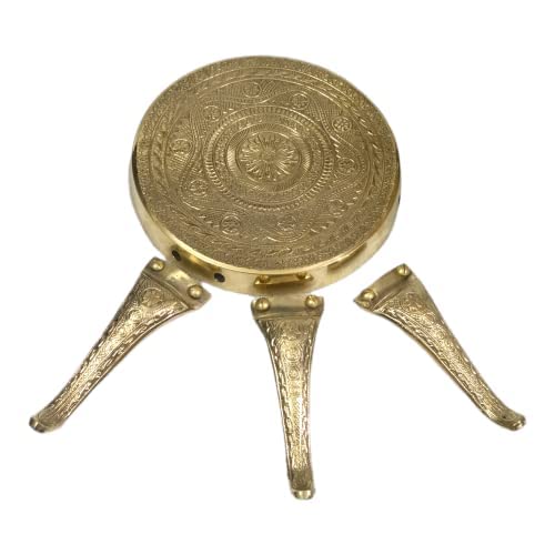 SK Metals Brass MukkaliPooja MukkaliBrass ChowkiDeity StandBrass Vintage FinishPreAssembledEasy fix at AnytimeGold Color 1900 Kg 10 inch - Image 5