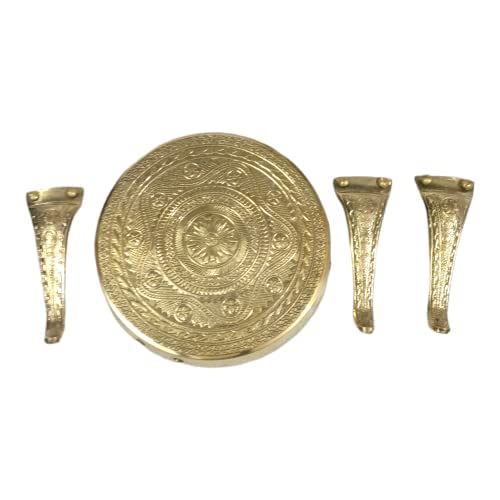 SK Metals Brass MukkaliPooja MukkaliBrass ChowkiDeity StandBrass Vintage FinishPreAssembledEasy fix at AnytimeGold Color 1900 Kg 10 inch - Image 4