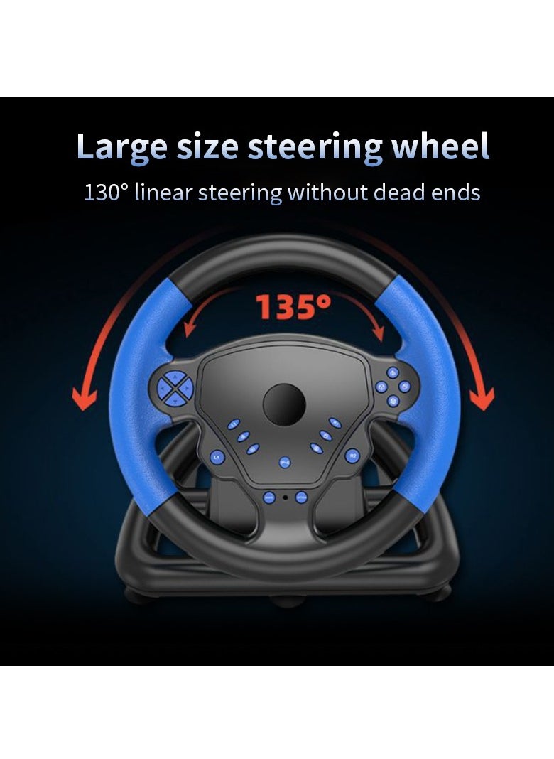 GUDOO Degree Gaming Racing Steering Wheel with Pedals and Shifters Black Color Compatible with PS4 PS3 PC Android Device  - Image 2