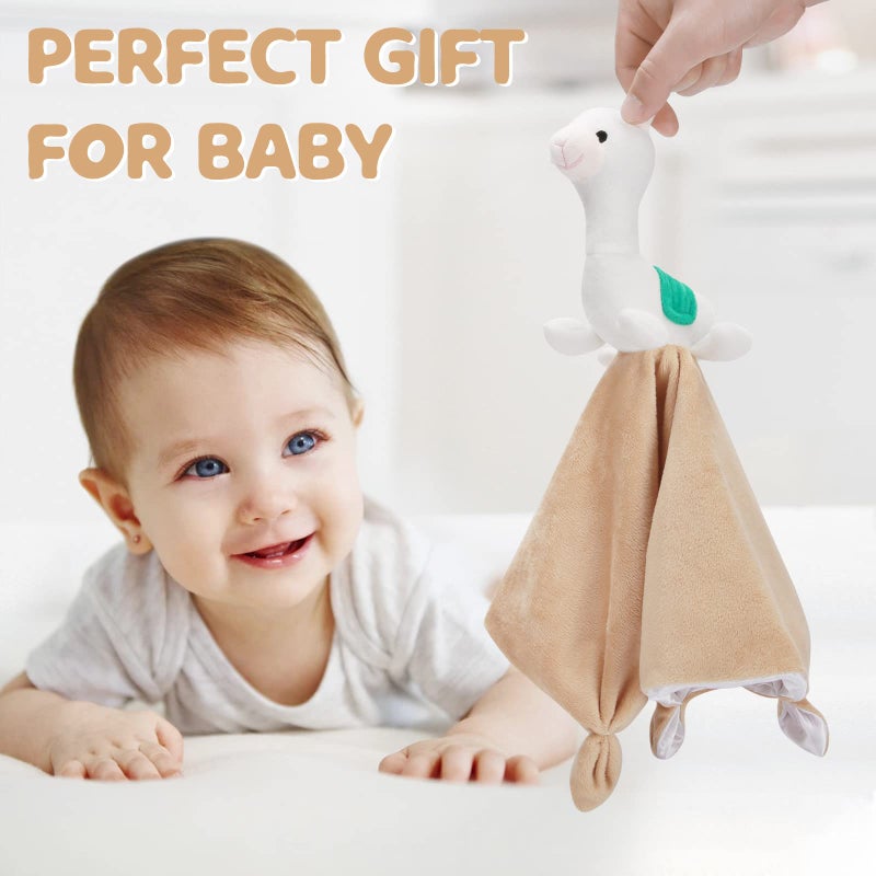 Pro Goleem Llama Security Blanket Soft Loveys for Babies Boys and Girls Newborn Lovie Infant Blankie Llama Baby Snuggle Toy Stuffed Animal Baby Gifts 14 Inch - Image 3