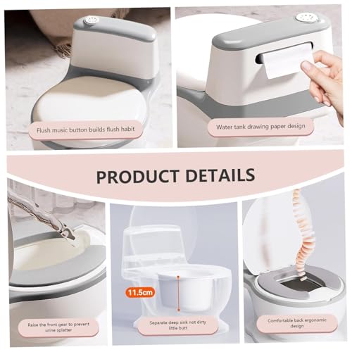 Nabhya Musical Premium Realistic Baby Commode Western Toilet Training Potty Seat With Soft Cushion & Removable Toilet Pot & Paper Dispenser Box Potty Seat (For 6 Month To 4 Year) (Pink) - Image 5