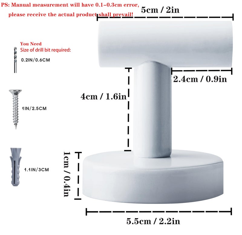 Homagic 4 Pack Towel Hooks Bathroom Wall Hook Holder Stainless Steel Coat Robe Clothes Hook for Bath Kitchen Hotel Garage（White） - Image 2