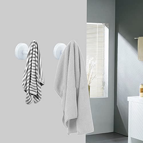 Homagic 4 Pack Towel Hooks Bathroom Wall Hook Holder Stainless Steel Coat Robe Clothes Hook for Bath Kitchen Hotel Garage（White） - Image 5