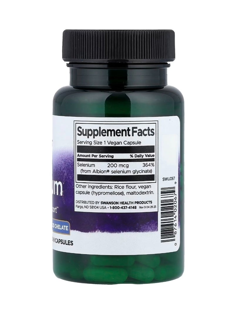 SWANSON Albion Selenium Complex 200 mcg 90 Capsules - Image 2