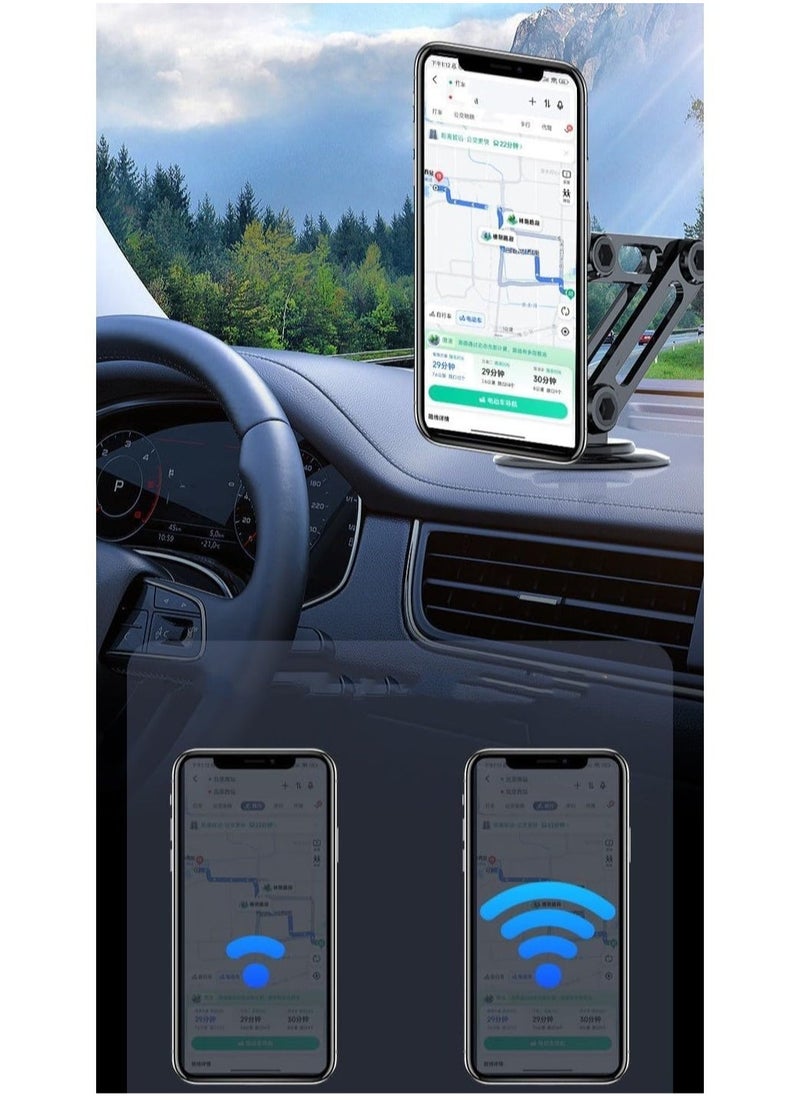 JAJEEK "NEW Universal 360° PRO Magnetic Suction Car Phone Holder with Adjustable Arm – Black" - Image 5