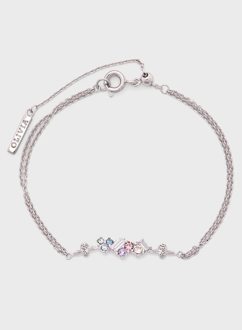OLIVIA BURTON Rainbow Bee Chain Bracelet