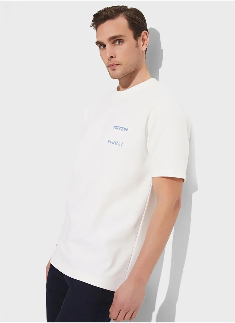 جون Printed Crew Neck T-Shirt
