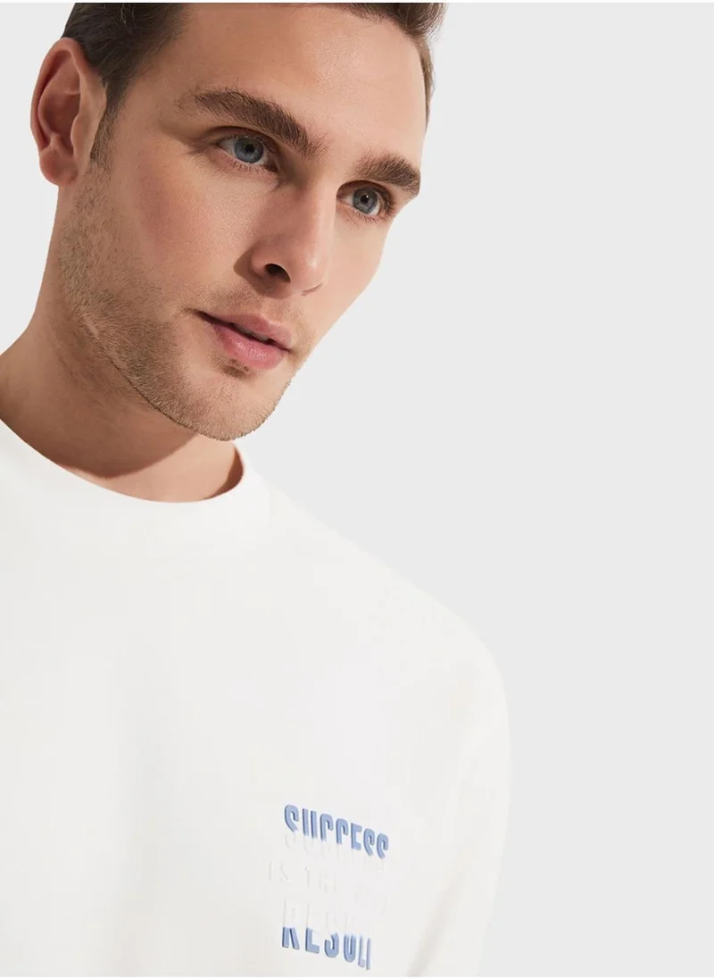 جون Printed Crew Neck T-Shirt