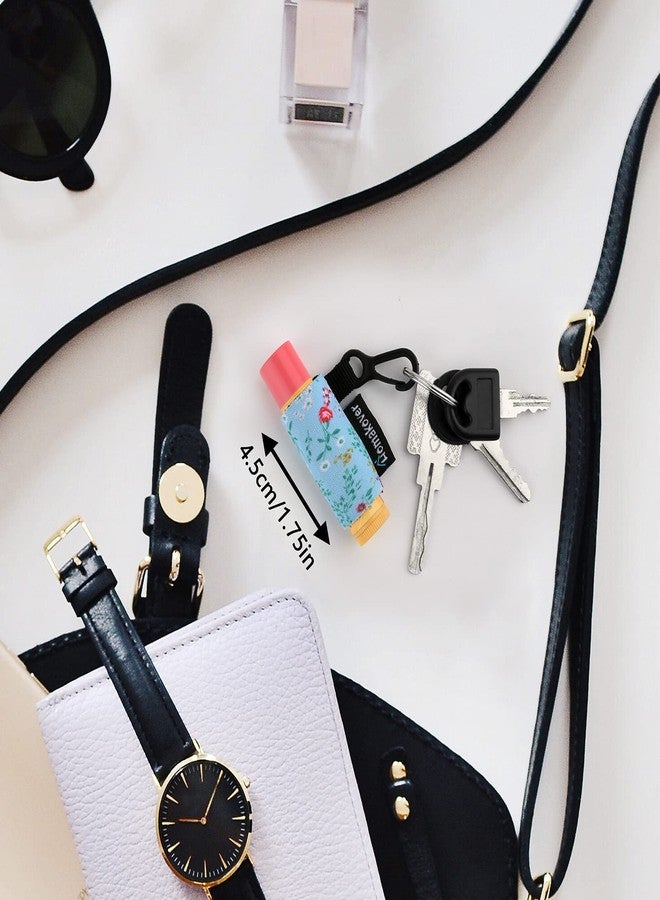 Homakover 6 Pack Compact Clip-On Lipstick Holder Premium Release Clip Neoprene Sleeve Lip Balm with Clip Fits Most Standard Lip Balm, Large - Image 3