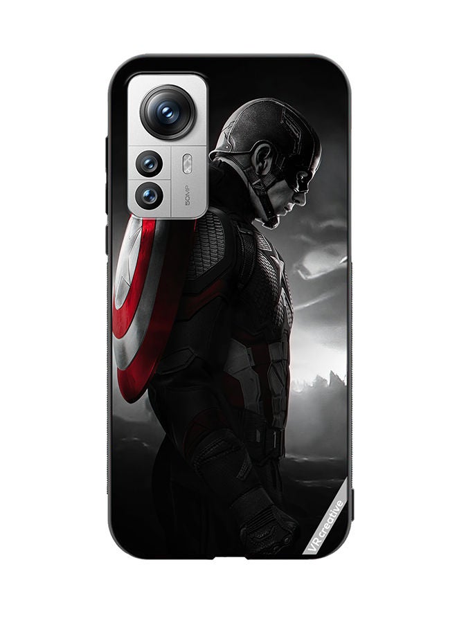 VR CREATIVE Protective Case Cover For Xiaomi 12 Pro Captain America Design Multicolour - Image 1