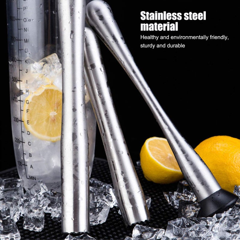 Thickened All Steel Small Ice Crushing Rod Cocktail Muddler Barware Kitchen Tool - Image 3