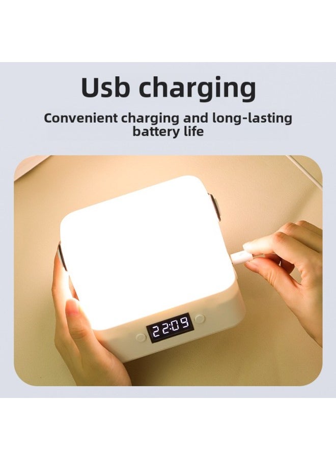 Generic - Remote Control LED Night Light Rechargeable Lighting Bedroom Bedside Sleeping Table Lamp With Sleeping Soft Light Timing Long Endurance-Light Source Power:5W-Light Color:2400 MA Three-color Warm White White Light Yellow Light - Image 1