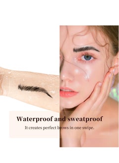 Excefore EXCEFORE Dark Brown Eyebrow Pen, Precision Eyebrow Pencil Long Lasting Fine Four-Fork Liquid Eyebrow Pen, 4D Natural Wild Eyebrow Definer Pencils Makeup (Dark Brown)  - Image 2