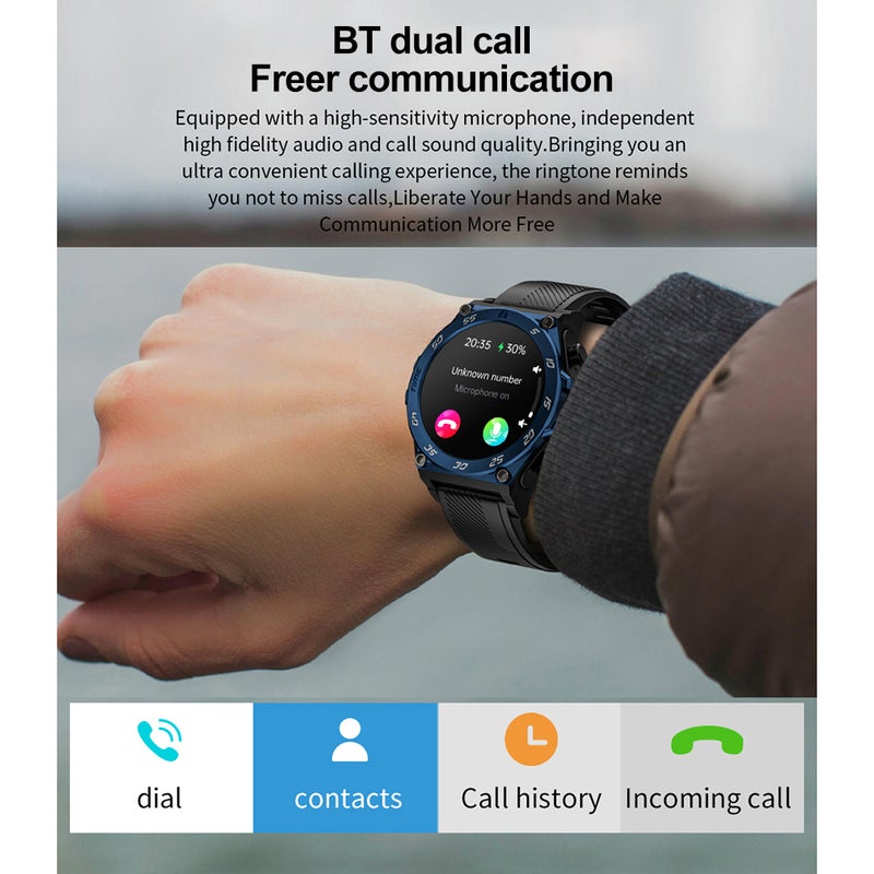 Smartwatch with Earbuds 1.53-inch IPS High-Clear Screen Sports Health Monitoring Sleep Monitor Watch IP67 Waterproof BT5.0 TWS Earbuds Long Endurance 100+ Multi-sport Modes BT Call for Men Women - Image 5