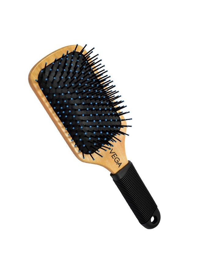 Vega Vega Wooden Paddle Hair Brush (India's No.1* Hair Brush Brand) For Men and Women (E1-PB)  - Image 1