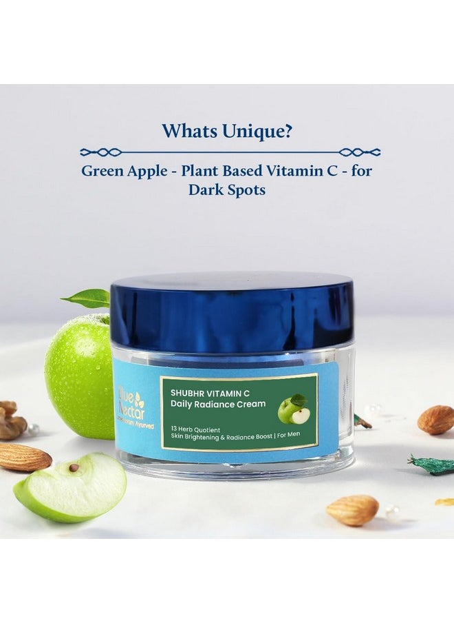 Plant Based Vitamin C Face Cream For Glowing Skin Dark Spot Removal Cream For Men With Green Apple And Almond Oil 13 Herbs 50G - pzsku/Z8F72A7ED0A6BC56090F8Z/45/_/1733729999/1ab68d84-0839-478a-863a-f0b718e57b85