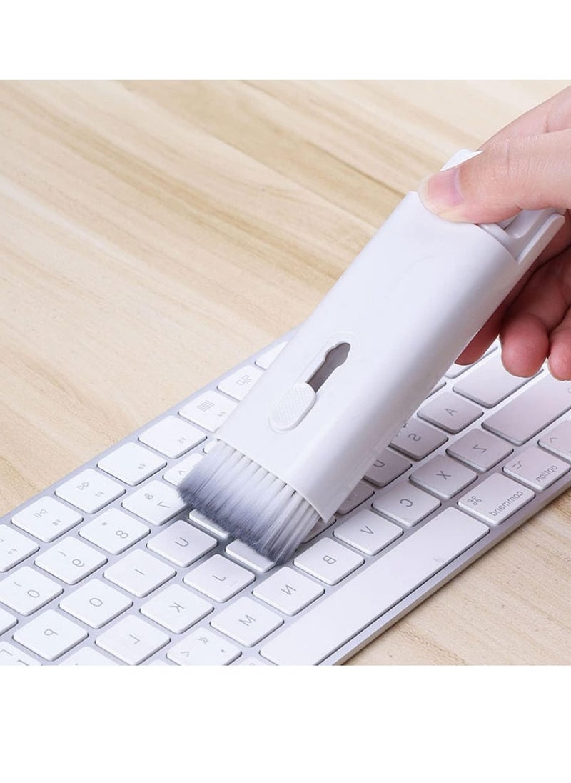 7 In 1 Keyboard Cleaning Brush Kit, Multifunctional Keyboard Earphone Cleaner Tools with Flannel Sponge, Spray Bottle, Keycap Buckle, High-density Brush and Cleaning Pen